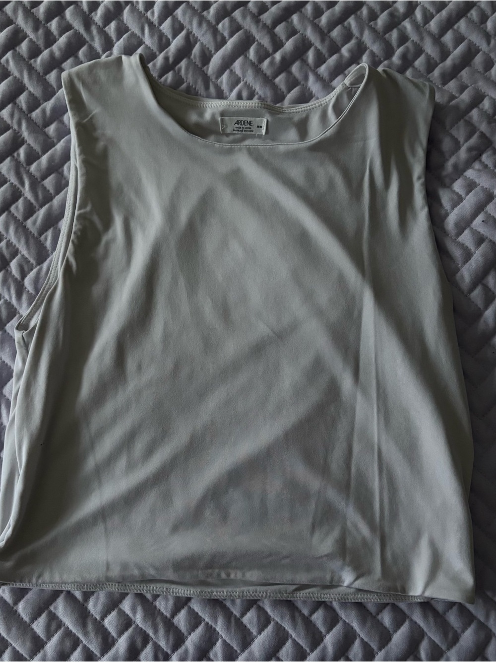 Ardene White Sleeveless Tank — Scoop Neck